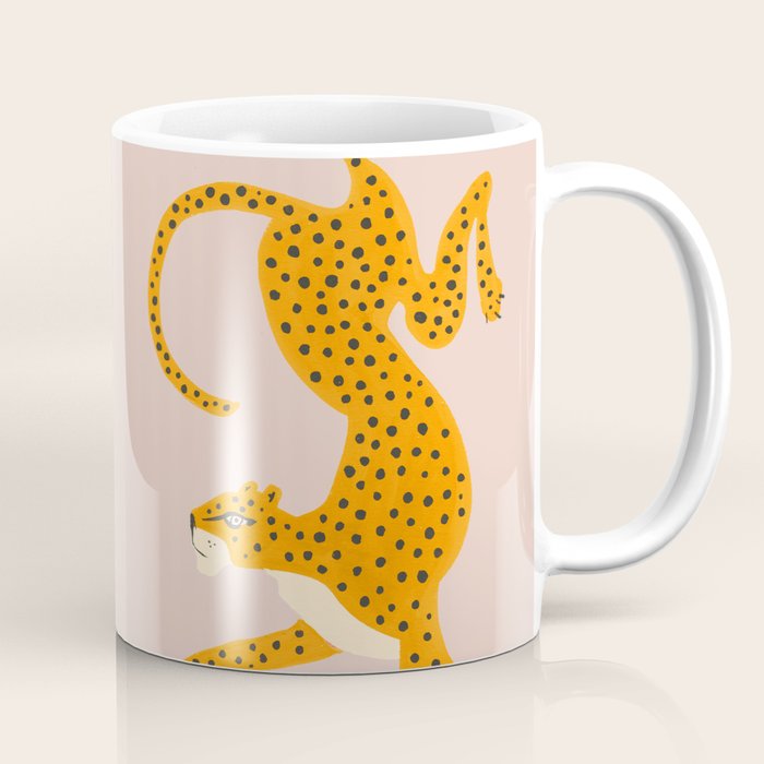 Leopard Race - pink Coffee Mug Gallery Image 1