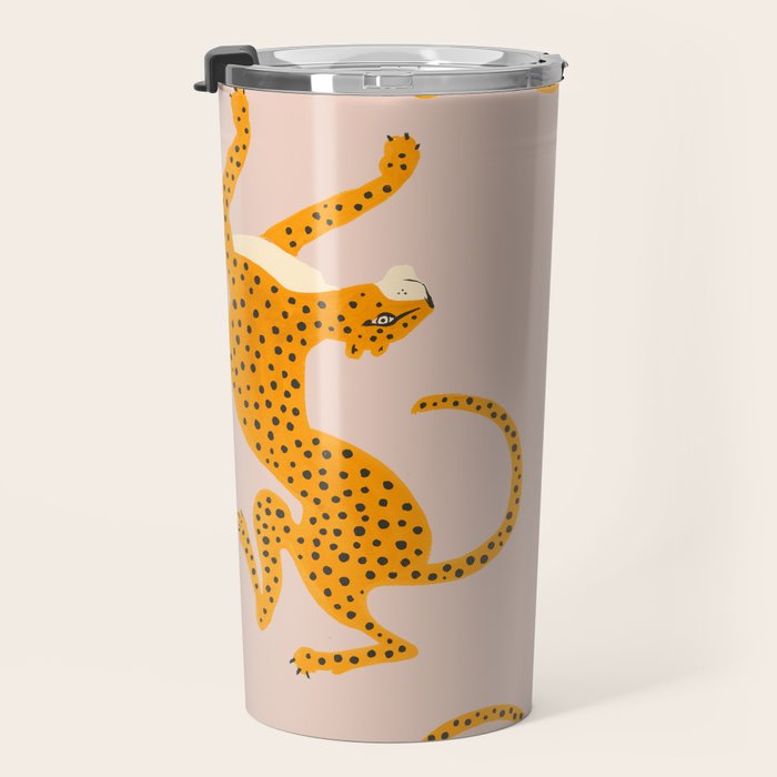Leopard Race - pink Travel Mug Gallery Image 3
