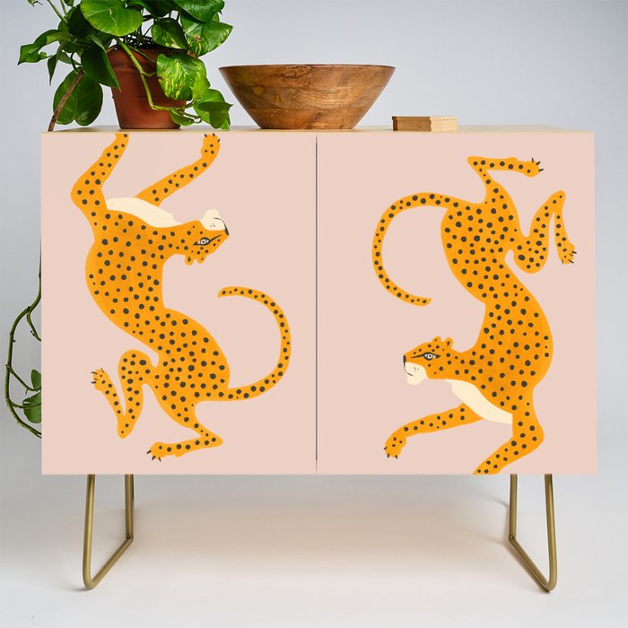 Leopard Race - pink Credenza Gallery Image 1