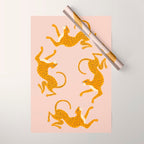 Leopard Race - pink Wrapping Paper Gallery Image 1