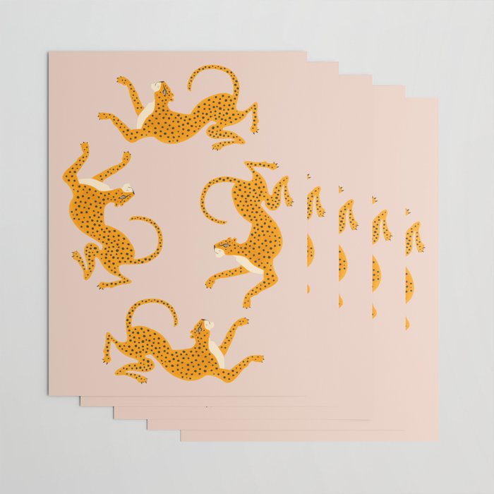 Leopard Race - pink Wrapping Paper Gallery Image 3