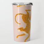 Leopard Race - pink Travel Mug Gallery Image 2