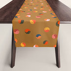 Yin and Yang Pattern -  golden yellow Table Runner Gallery Image 1