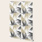 Gold Black Palm Leaves Dream #1 #tropical #decor #art #society6 Wallpaper Gallery Image 2