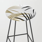 Gold Black Palm Leaves Dream #1 #tropical #decor #art #society6 Stool Gallery Image 2