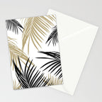 Gold Black Palm Leaves Dream #1 #tropical #decor #art #society6 Stationery Card Gallery Image 2