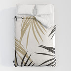 Gold Black Palm Leaves Dream #1 #tropical #decor #art #society6 Duvet Cover Gallery Image 6