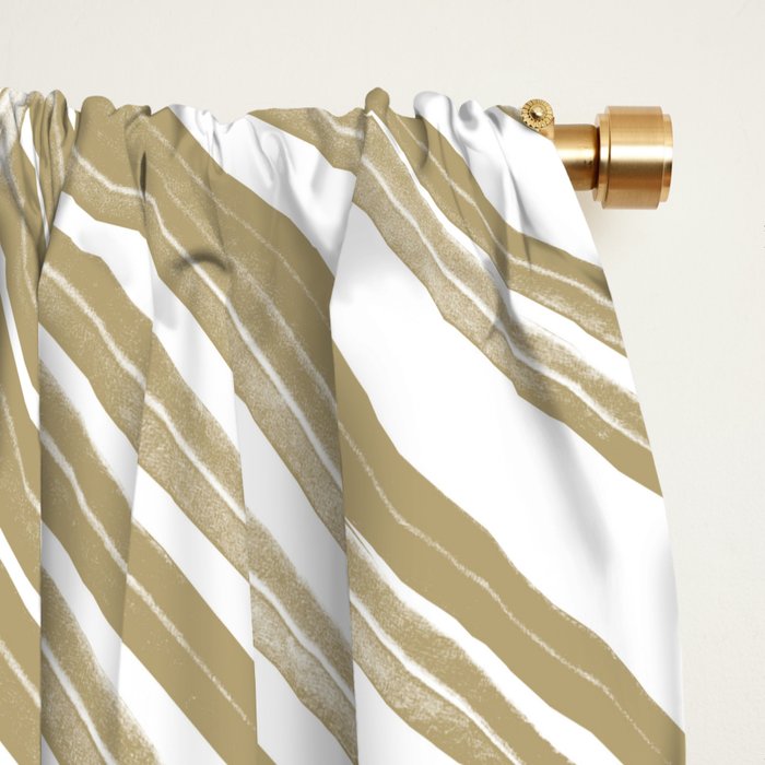 Gold Black Palm Leaves Dream #1 #tropical #decor #art #society6 Window Curtain Gallery Image 2
