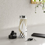 Gold Black Palm Leaves Dream #1 #tropical #decor #art #society6 Water Bottle Gallery Image 4