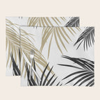 Gold Black Palm Leaves Dream #1 #tropical #decor #art #society6 Placemat Gallery Image 1