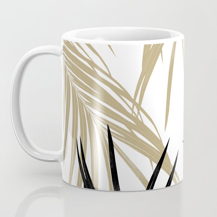 Gold Black Palm Leaves Dream #1 #tropical #decor #art #society6 Coffee Mug Gallery Image 3