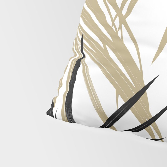 Gold Black Palm Leaves Dream #1 #tropical #decor #art #society6 Pillow Sham Gallery Image 4