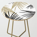 Gold Black Palm Leaves Dream #1 #tropical #decor #art #society6 Side Table Gallery Image 2