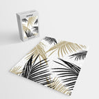 Gold Black Palm Leaves Dream #1 #tropical #decor #art #society6 Jigsaw Puzzle Gallery Image 2