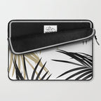 Gold Black Palm Leaves Dream #1 #tropical #decor #art #society6 Laptop Sleeve Gallery Image 2