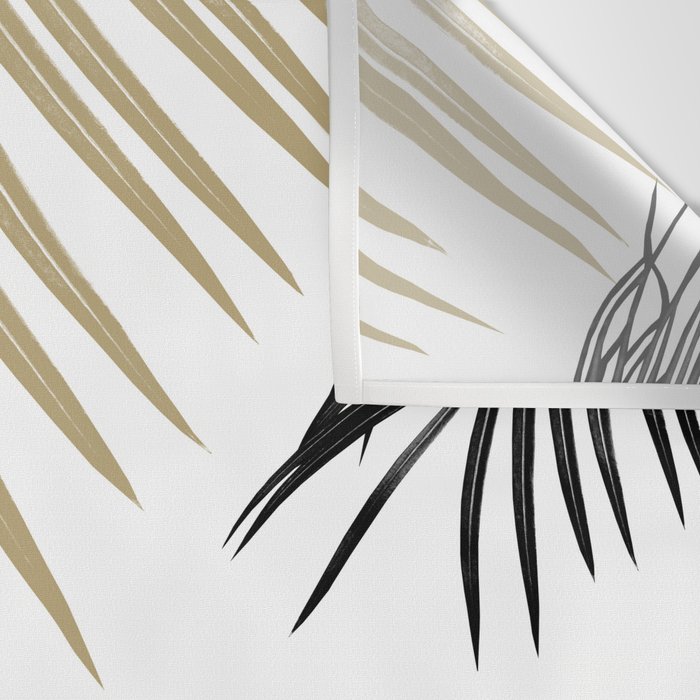 Gold Black Palm Leaves Dream #1 #tropical #decor #art #society6 Wall Tapestry Gallery Image 3