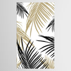 Gold Black Palm Leaves Dream #1 #tropical #decor #art #society6 Tablecloth Gallery Image 2