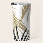 Gold Black Palm Leaves Dream #1 #tropical #decor #art #society6 Travel Mug Gallery Image 3