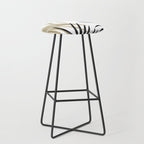 Gold Black Palm Leaves Dream #1 #tropical #decor #art #society6 Stool Gallery Image 1