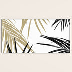 Gold Black Palm Leaves Dream #1 #tropical #decor #art #society6 Desk Mat Gallery Image 3