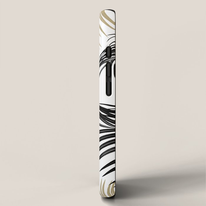 Gold Black Palm Leaves Dream #1 #tropical #decor #art #society6 iPhone Case Gallery Image 2