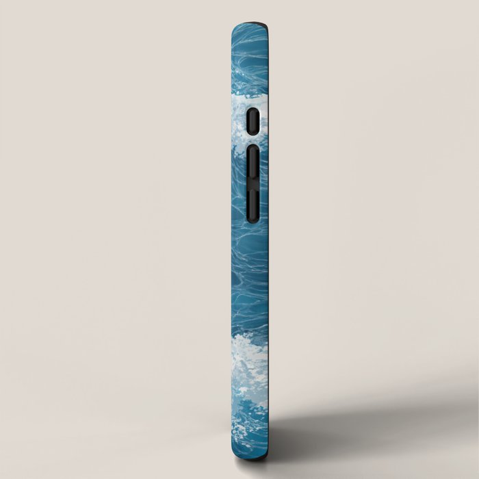 Japanese Art Bird Art Navy Blue Wall Art Japandi Poster Mid century Ocean Wall art Wabi Sabi Print iPhone Case Gallery Image 2