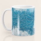 Japanese Art Bird Art Navy Blue Wall Art Japandi Poster Mid century Ocean Wall art Wabi Sabi Print Coffee Mug Gallery Image 3