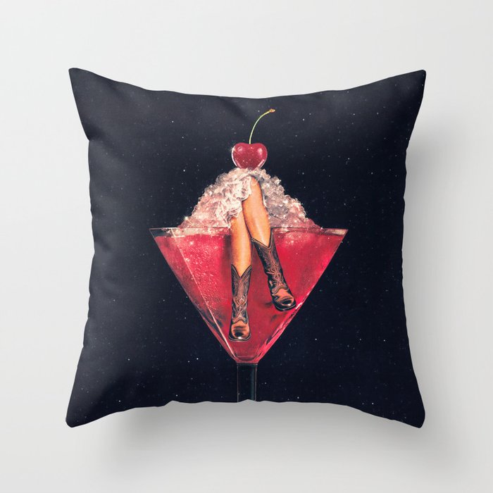 Cherry Cowgirl Margarita Throw Pillow Gallery Image 6