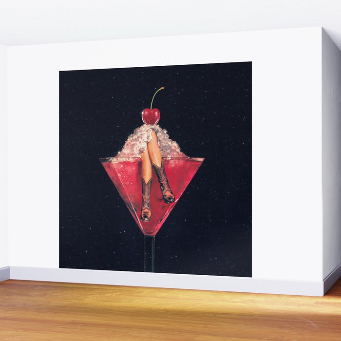 Cherry Cowgirl Margarita Wall Mural Gallery Image 2
