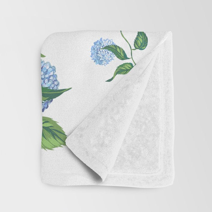 Hydrangeas blue and white - Jumbo Throw Blanket Gallery Image 3