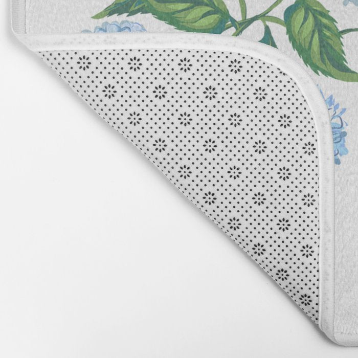 Hydrangeas blue and white - Jumbo Bath Mat Gallery Image 2