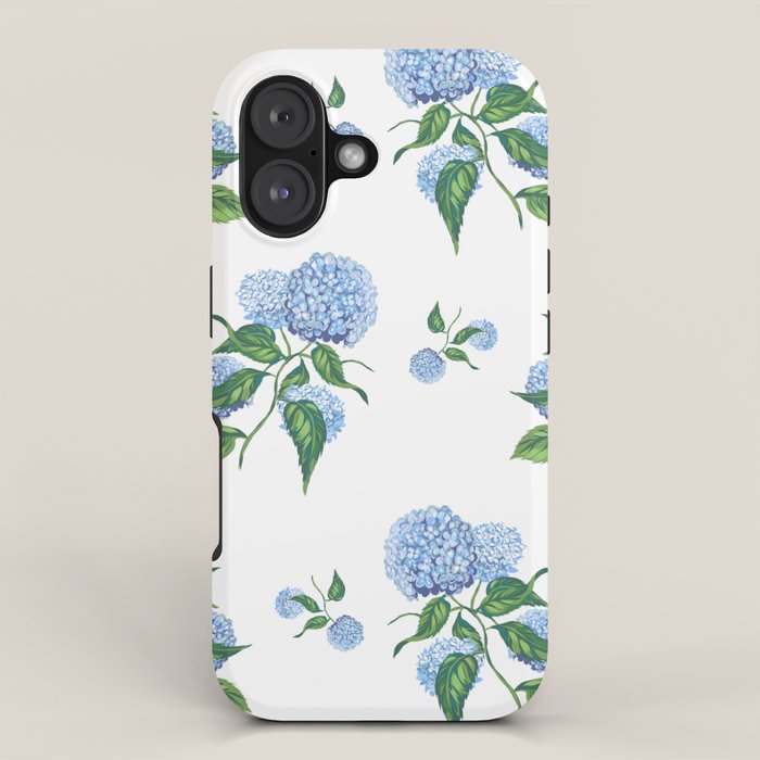 Hydrangeas blue and white - Jumbo iPhone Case Gallery Image 1