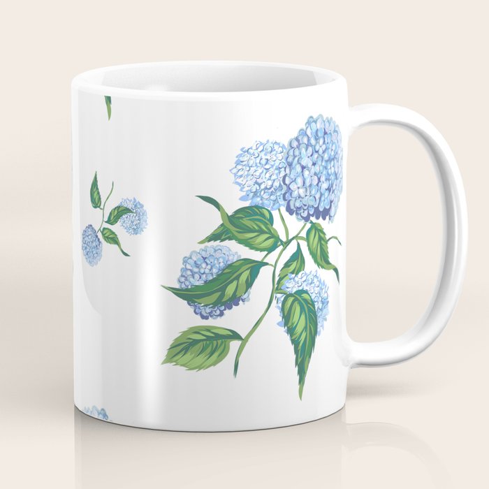 Hydrangeas blue and white - Jumbo Coffee Mug Gallery Image 1
