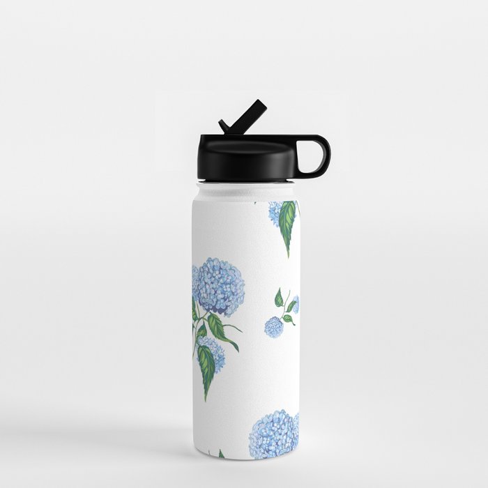 Hydrangeas blue and white - Jumbo Water Bottle Gallery Image 1