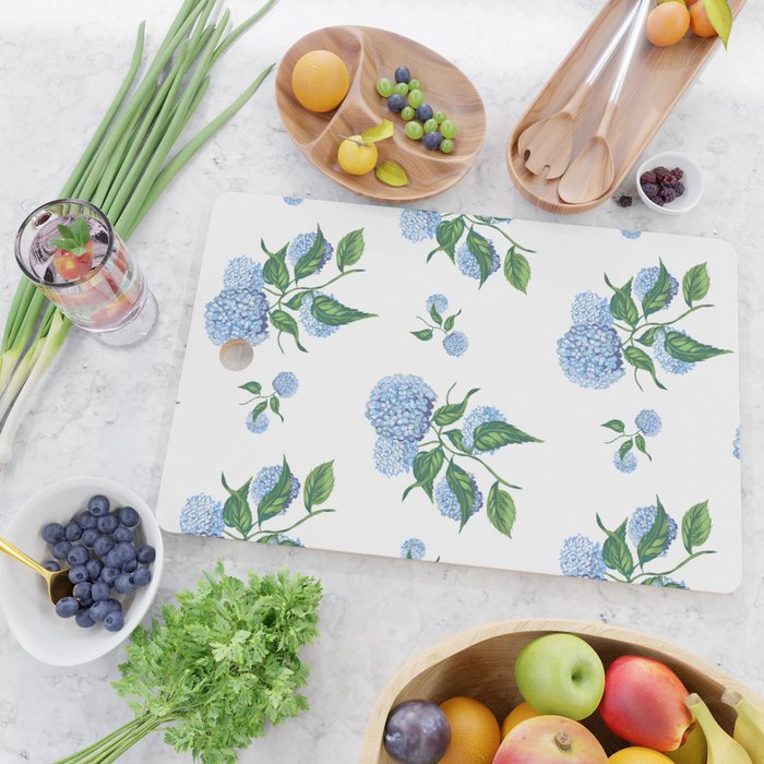Hydrangeas blue and white - Jumbo Cutting Board Gallery Image 2