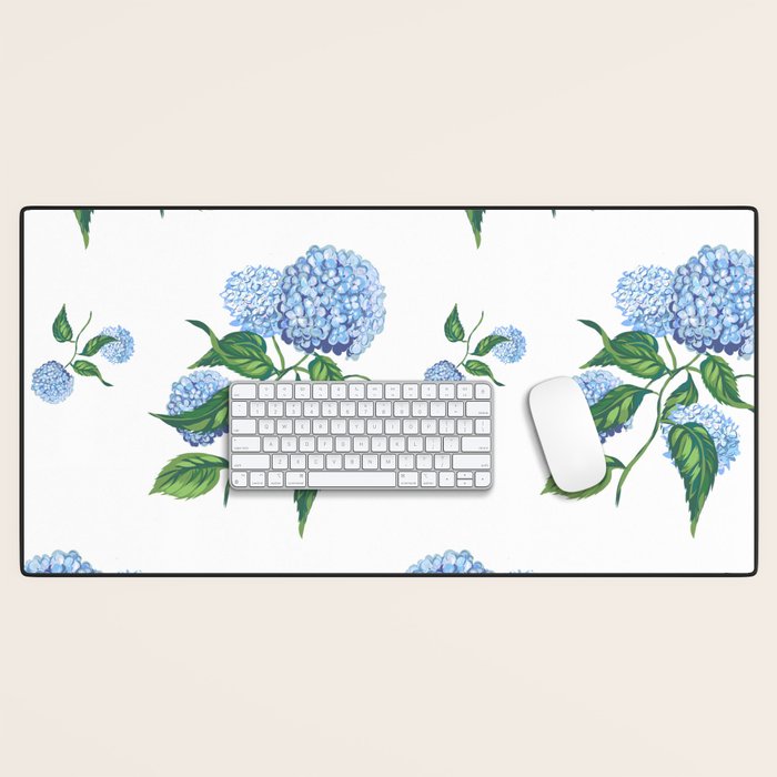 Hydrangeas blue and white - Jumbo Desk Mat Gallery Image 1