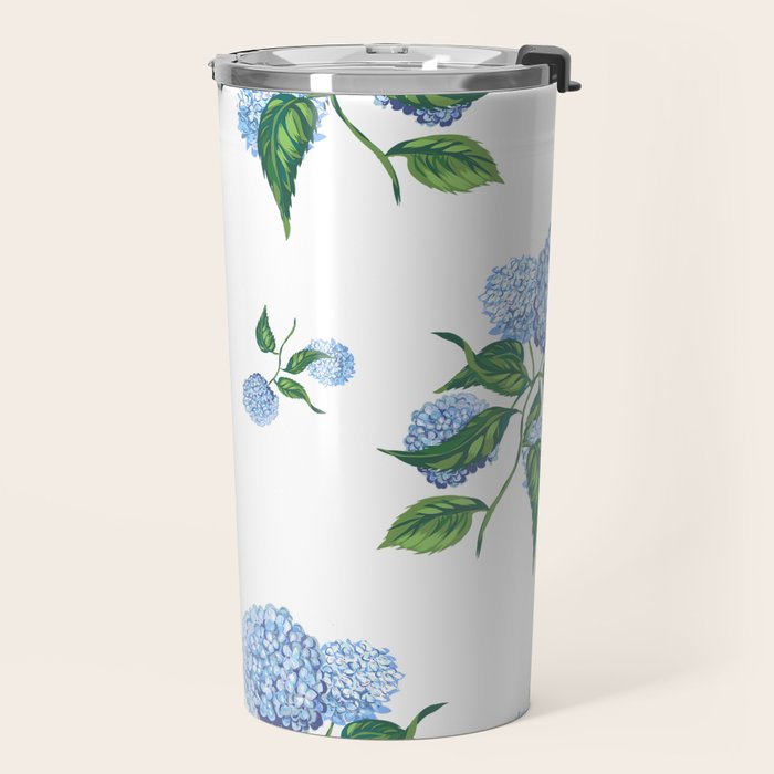 Hydrangeas blue and white - Jumbo Travel Mug Gallery Image 2