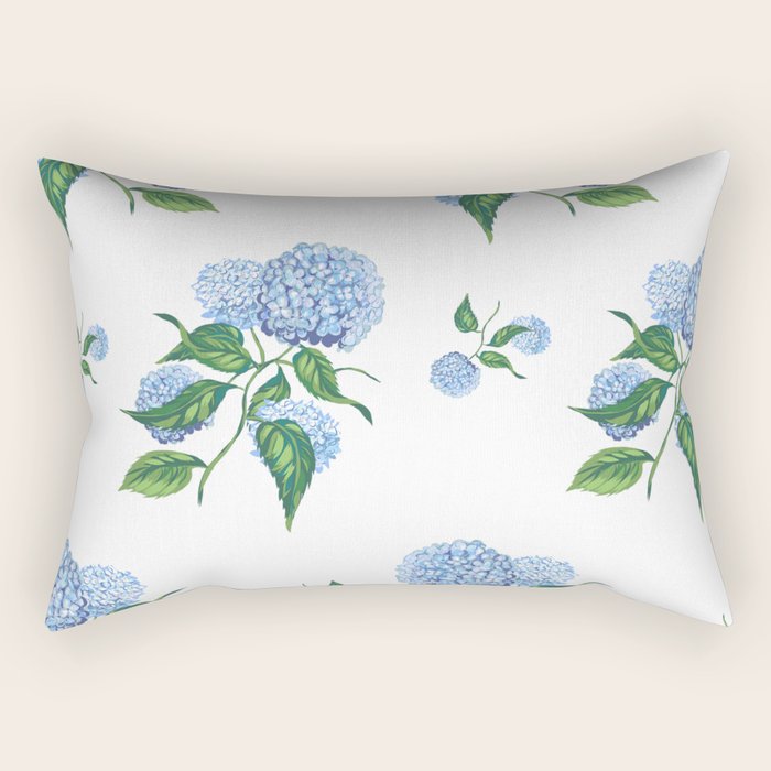 Hydrangeas blue and white - Jumbo Rectangular Pillow Gallery Image 2
