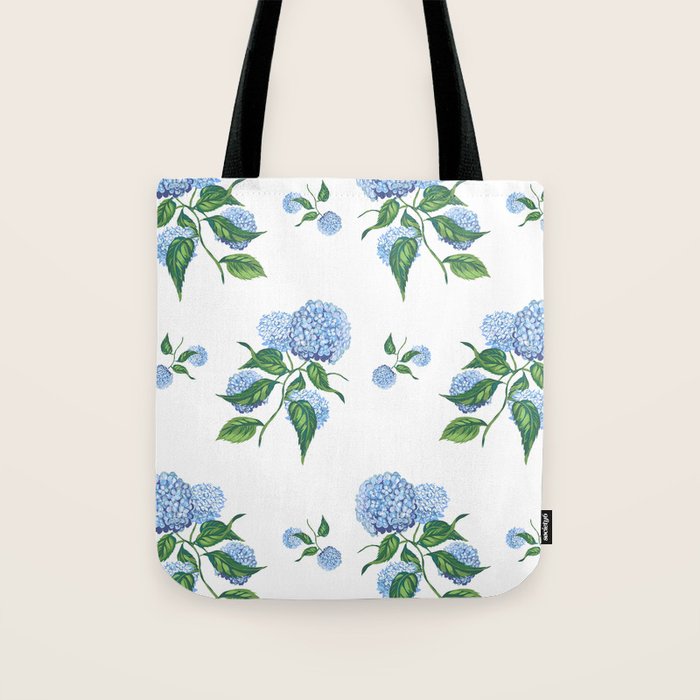 Hydrangeas blue and white - Jumbo Tote Bag Gallery Image 1