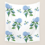 Hydrangeas blue and white - Jumbo Wall Tapestry Gallery Image 4