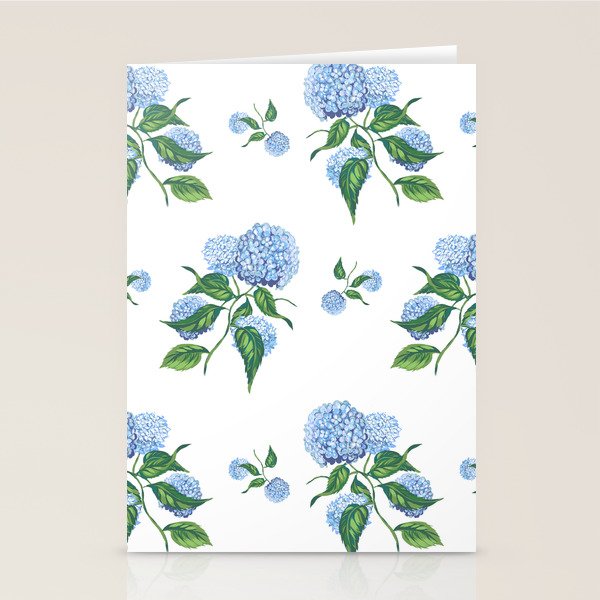 Hydrangeas blue and white - Jumbo Stationery Card Gallery Image 2