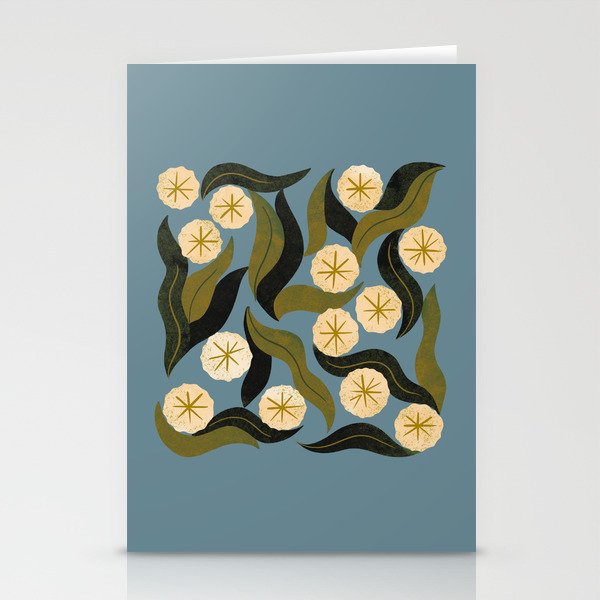 Blue Floral Stationery Card Gallery Image 2