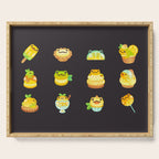 Sweet Lemon frog - dark Serving Tray Gallery Image 1