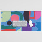 Abstract Shapes Modern Art 3 Desk Mat Gallery Image 1