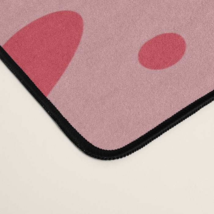 Hearts and Flowers on Tea Rose Pink Desk Mat Gallery Image 4
