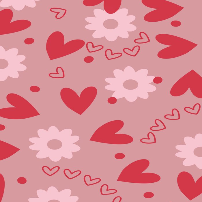 Hearts and Flowers on Tea Rose Pink Coffee Mug Gallery Image 2