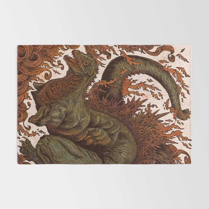 Kaiju In Flames  Rug Gallery Image 2