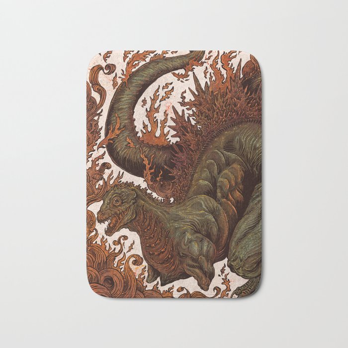 Kaiju In Flames  Bath Mat Gallery Image 1