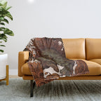 Kaiju In Flames  Throw Blanket Gallery Image 1