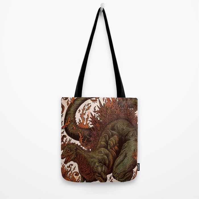 Kaiju In Flames  Tote Bag Gallery Image 2